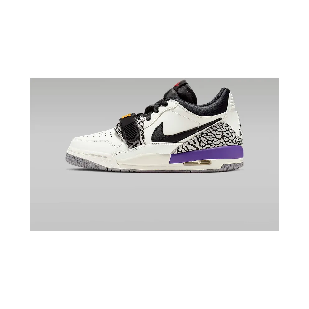 Jordan Legacy 312 Low Lakers (GS) Summit White/Varsity Red-Black-Varsity Purple-University Gold (CD9054-102)