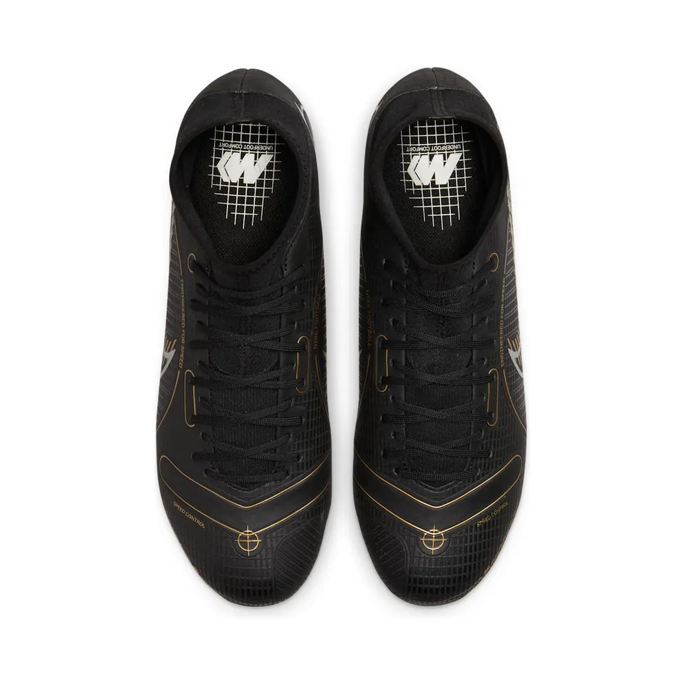 Nike Mercurial Superfly 8 Academy FG/MG Black Metallic Gold (DJ2873-007)