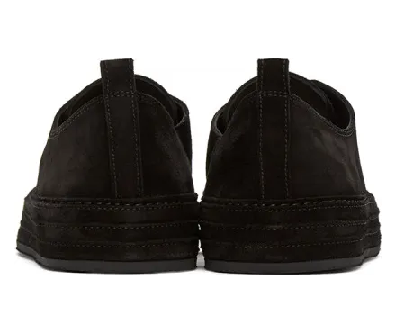 Ann Demeulemeester Black Distressed Suede Sneakers (2014-4218-362-099) (3)
