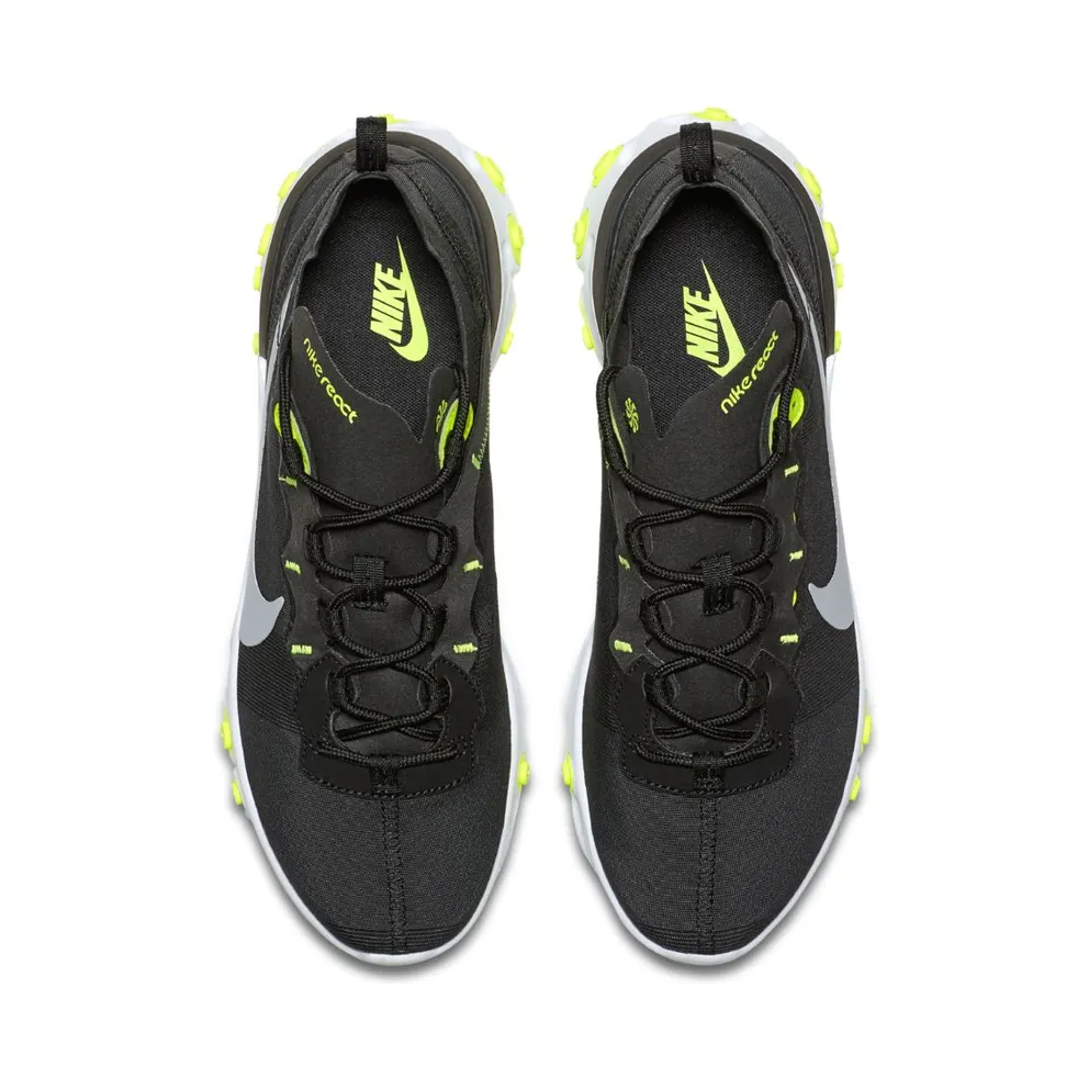 Nike React Element 55 Black Wolf Grey Volt Black/Wolf Grey-Volt-White (BQ6166-001)
