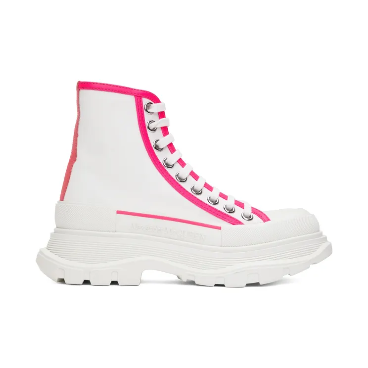Alexander McQueen White Tread Slick High Sneakers (697082W4MV5)