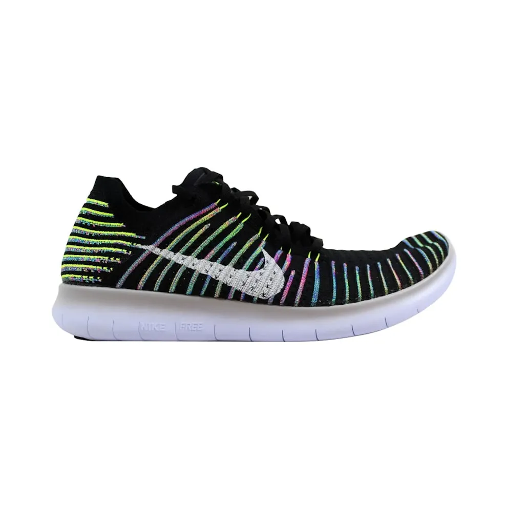 Nike Free RN Flyknit Black/White-Volt-Blue Lagoon (831069-003)