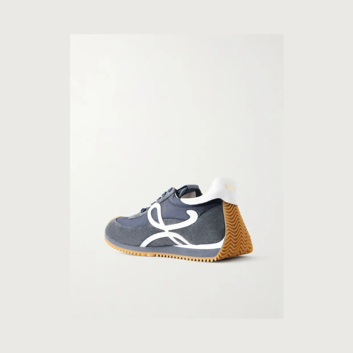 Loewe Flow Runner 2.0 Suede-Trimmed Shell Sneakers Navy (MLSR282X03) (4)