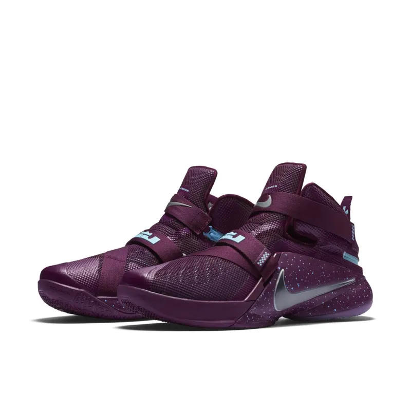 LeBron Soldier 9 FLYEASE “Mulberry / Copa / Metallic Silver” (846246-506)