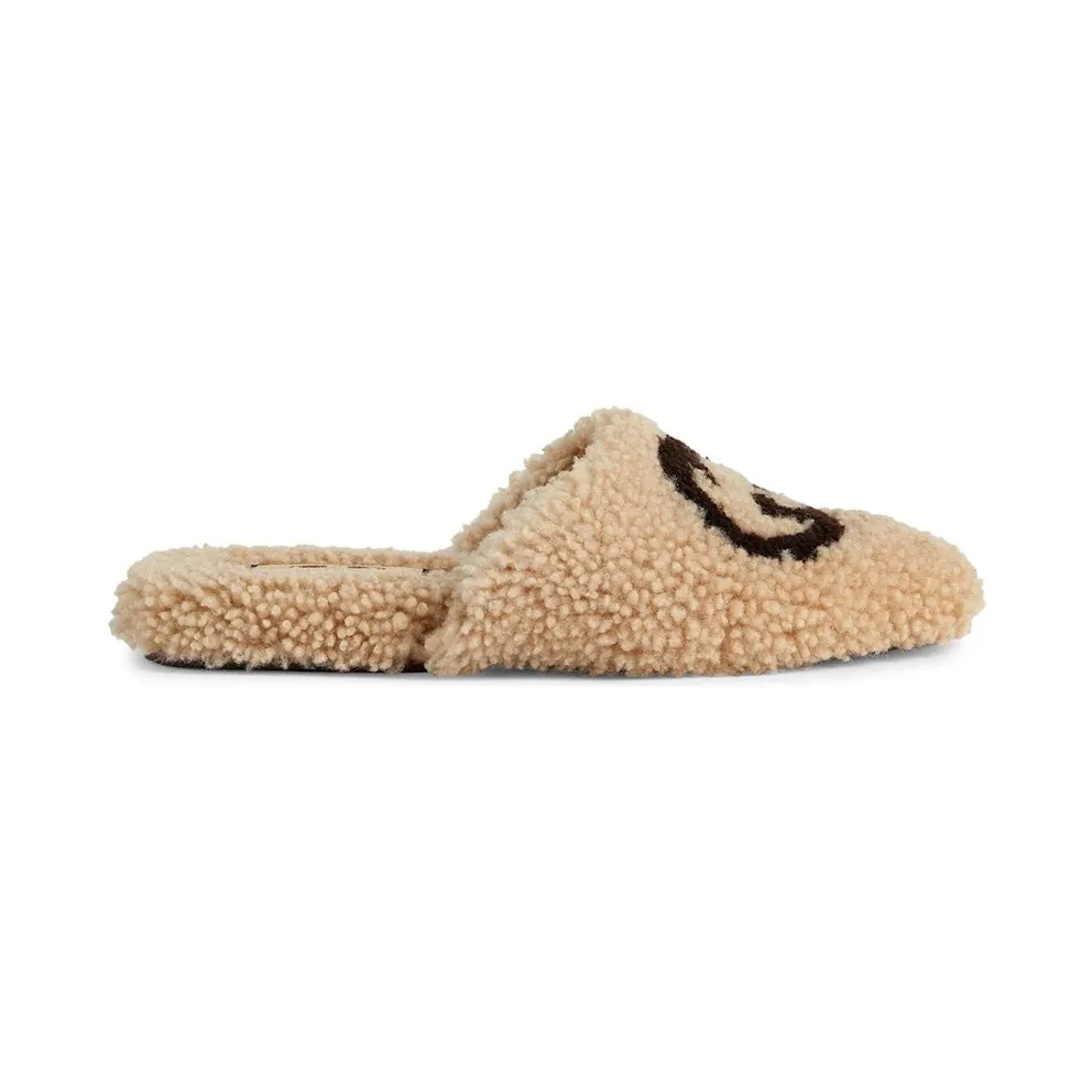 Gucci Slippers Interlocking G Shearling (W) (658897D0L00)