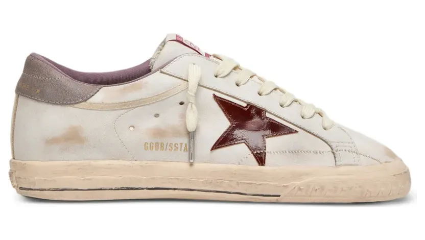 Golden Goose Super-Star mit laminiertem Lederstern “White” (GMF01113F008591)