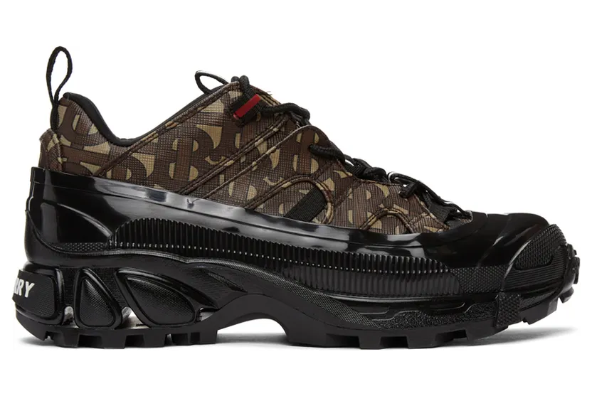 Burberry Brown E-Canvas Monogram Arthur Sneakers (8020678)