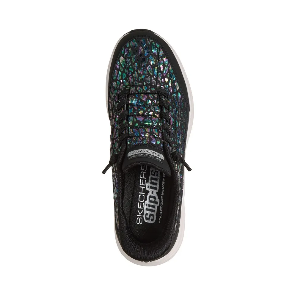 Skechers Slip-ins: Contour Foam “Cozy Fit Radiant Glow Sneaker Black” (150844BKMT)