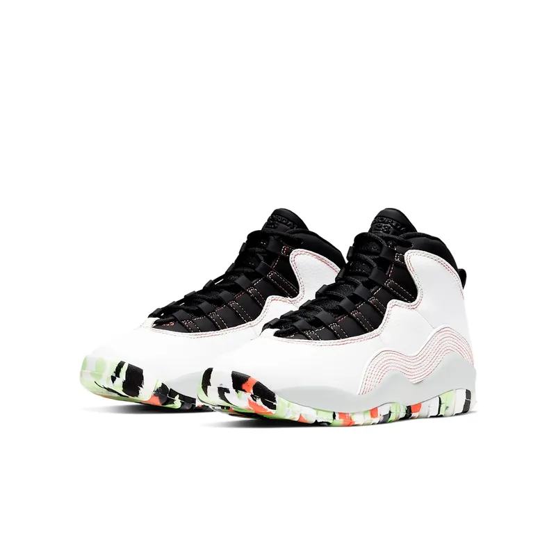 Jordan 10 Retro White Barely Volt Ember Glow (GS) White/Barely Volt-Black-Ember Glow (BV1843-176)