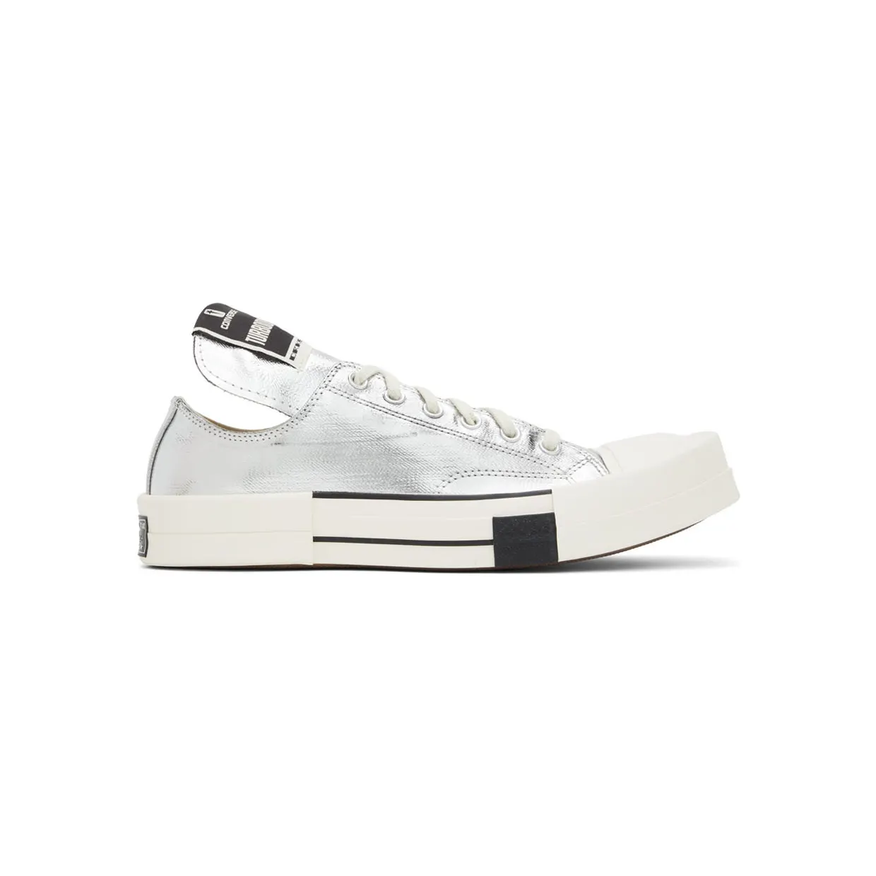 Rick Owens Drkshdw Silver Converse Edition Turbodrk Chuck 70 Low Sneakers (DC01BX292 A01R0)