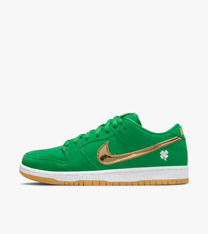 Nike SB Dunk Low Pro St. Patricks Day – “Green / White / Black / Gold” (BQ6817-303)