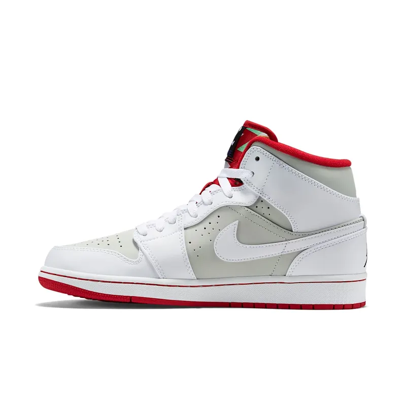 Jordan 1 Retro Hare (2015) White/True Red-Light Silver-Black (719551-123)