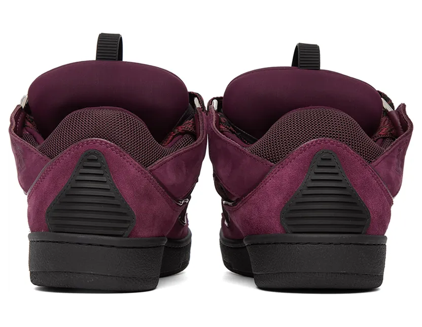 Lanvin Burgundy Curb Sneakers (FM-SKRK11-DRAG-H22) (2)