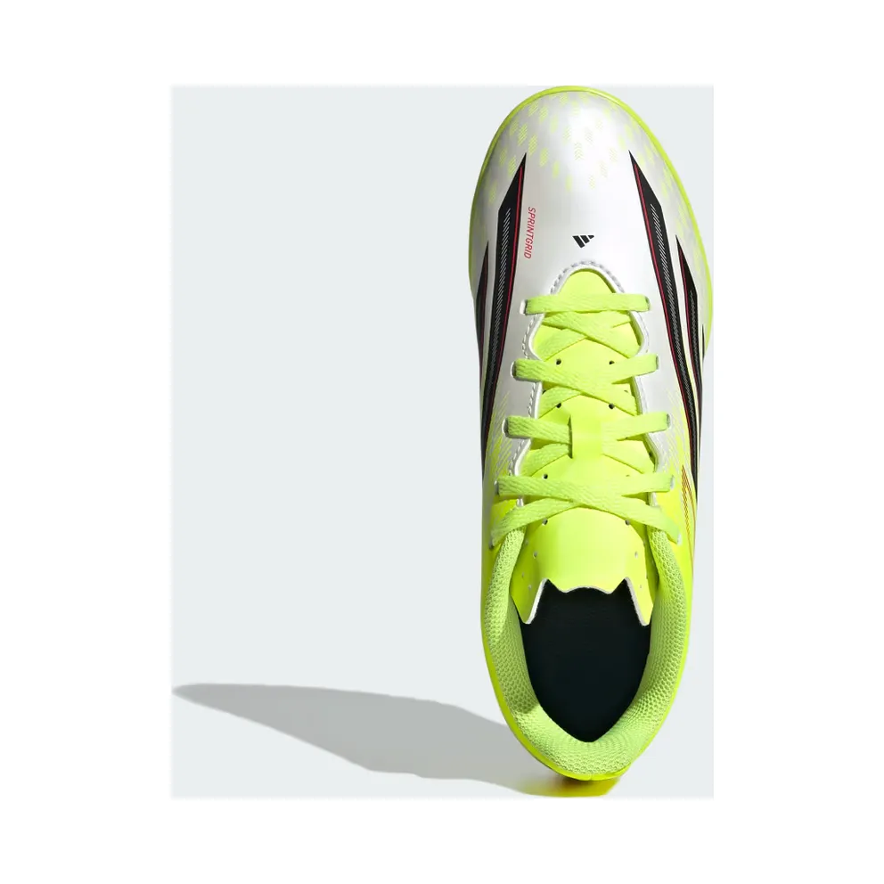 adidas F50 Club Turf Football Shoes Kids “Team Solar Yellow 2 / Core Black / Lucid Red” (JS1492)