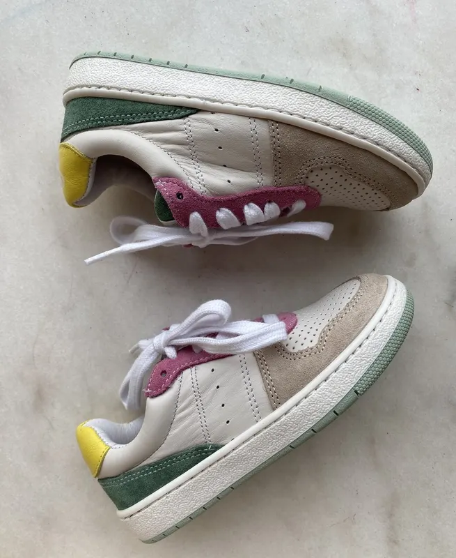 GBB sneaker wit, pastelkeuren (AN31917J)