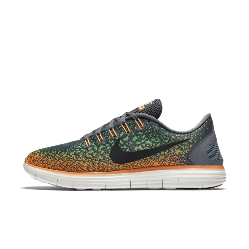 Nike  Free Run Distance Wolf Grey/Black-Green-Atomic Orange Wolf Grey/Black-Green-Atomic Orange (827115-003)