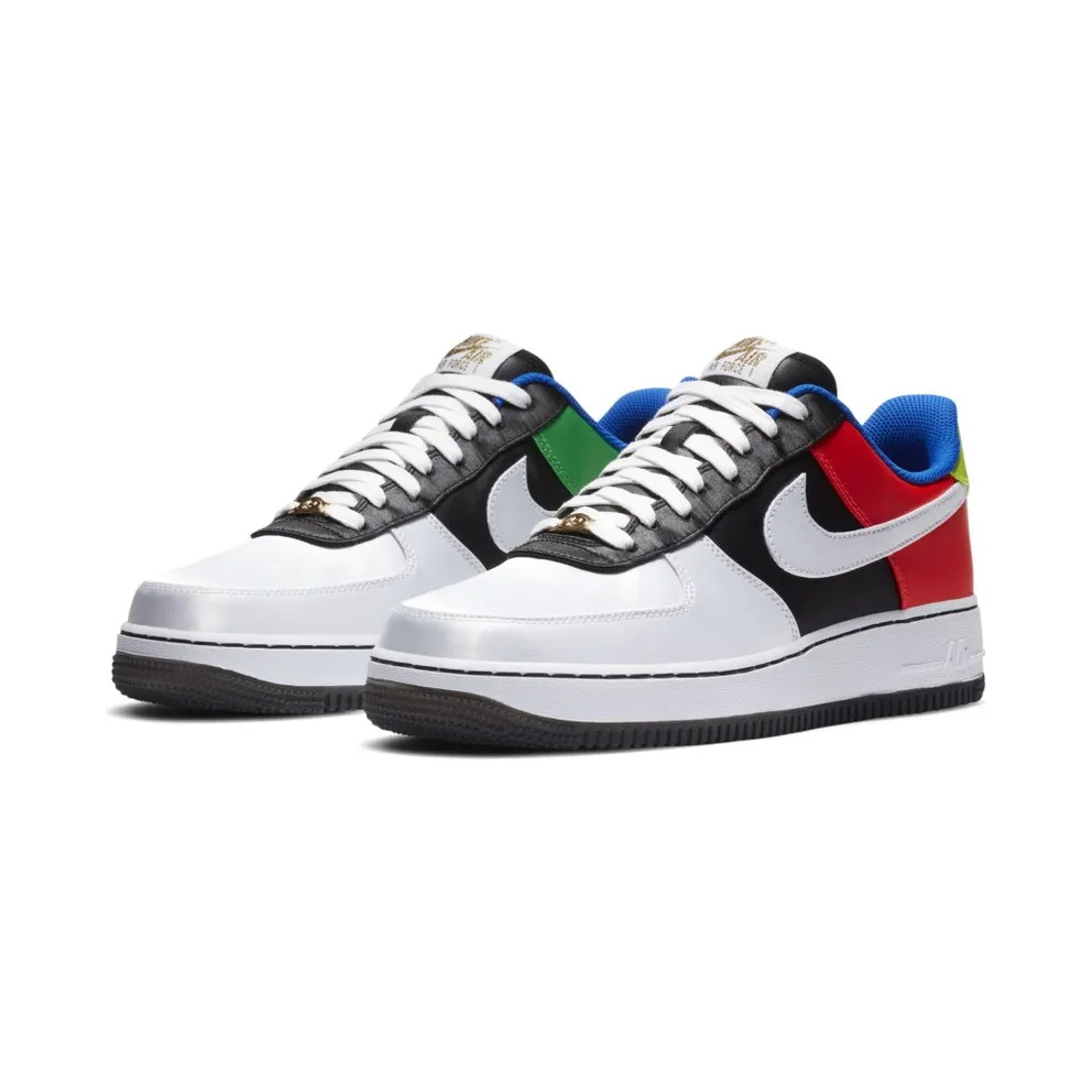 Nike Air Force 1 Low Hidden Message Black/Metallic Silver-Chile Red (DA1345-014)