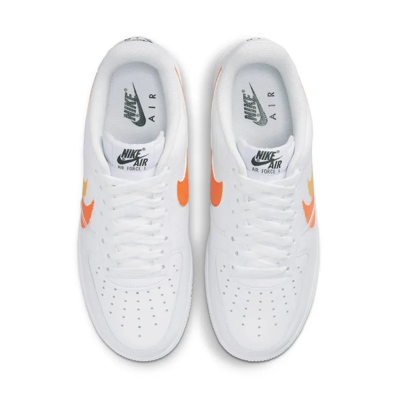 Nike Air Force 1 Low ’07 Spray Paint Swoosh White Safety Orange (FJ4228-100)