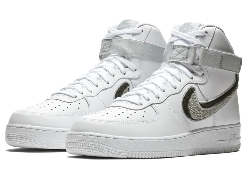 Nike Air Force 1 High 3D Chenille White Grey Black
