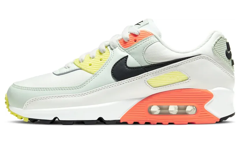 Nike Air Max 90 “Summit White / Barely Green-Bright Mango-Dark Smoke Grey” (CV8819101)