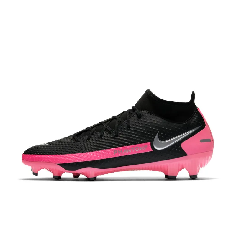 Nike Phantom GT Academy DF MG Black Pink Blast (Kids) Black/Pink Blast-Metallic Silver (CW6694-006)