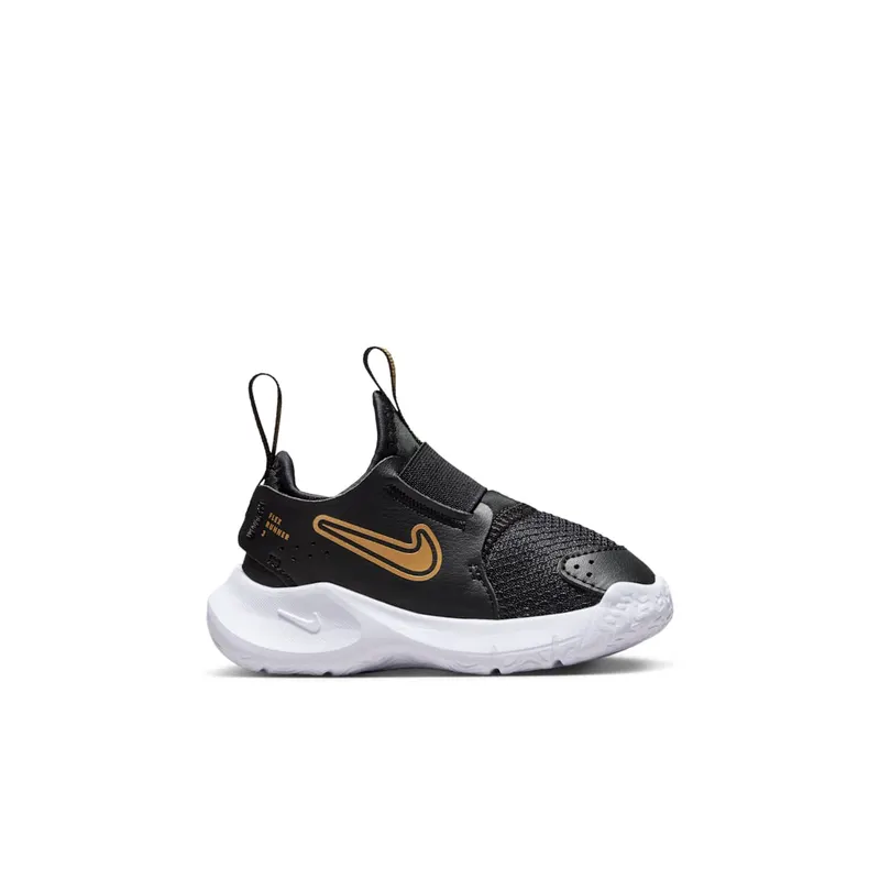 Nike Flex Runner 3 Black White Metallic Gold (FN1478-006)