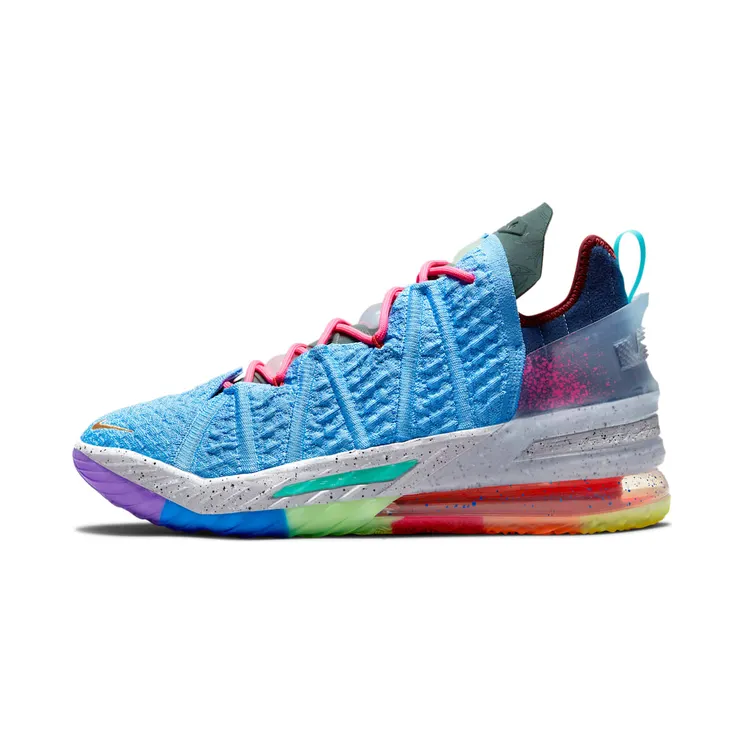 Nike LeBron 18 Best 1-9 (2021) “University Blue / Multi-Colour / Metallic Gold” (DM2813-400)