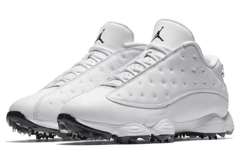 Jordan 13 Retro Golf Cleat White Black