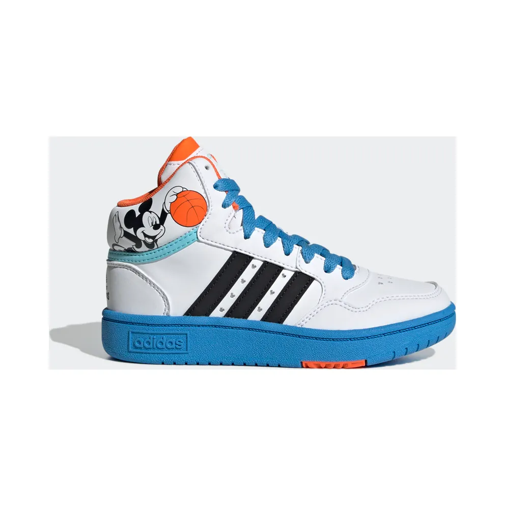 adidas Mickey Mid Hoops Schuh Cloud White / Core Black / Pulse Blue (GY6634)