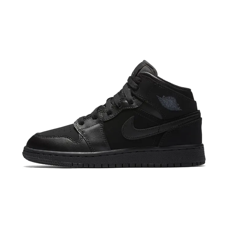 Air Jordan 1 Retro Mid’Black Dark Grey’ GS Black/Dark Grey-Black (554725-050)