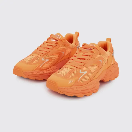 Plein Sport Pulse X Mesh and Leather Sneakers Orange (SAFSUSC0931STE003N86)
