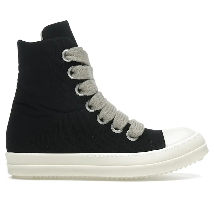 Rick Owens DRKSHDW Hollywood Jumbo Lace Puffer High Top Black Milk (DU01E3818 MUW2 911)