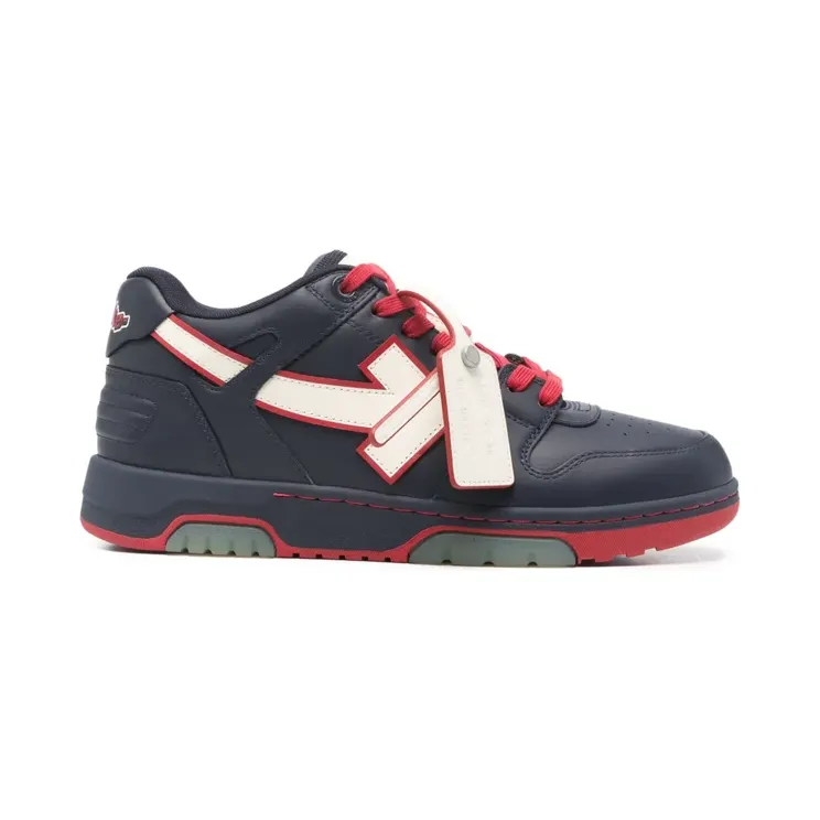 Off-White Out Of Office met pijldetail “Blue” (OMIA189S26LEA0084297)