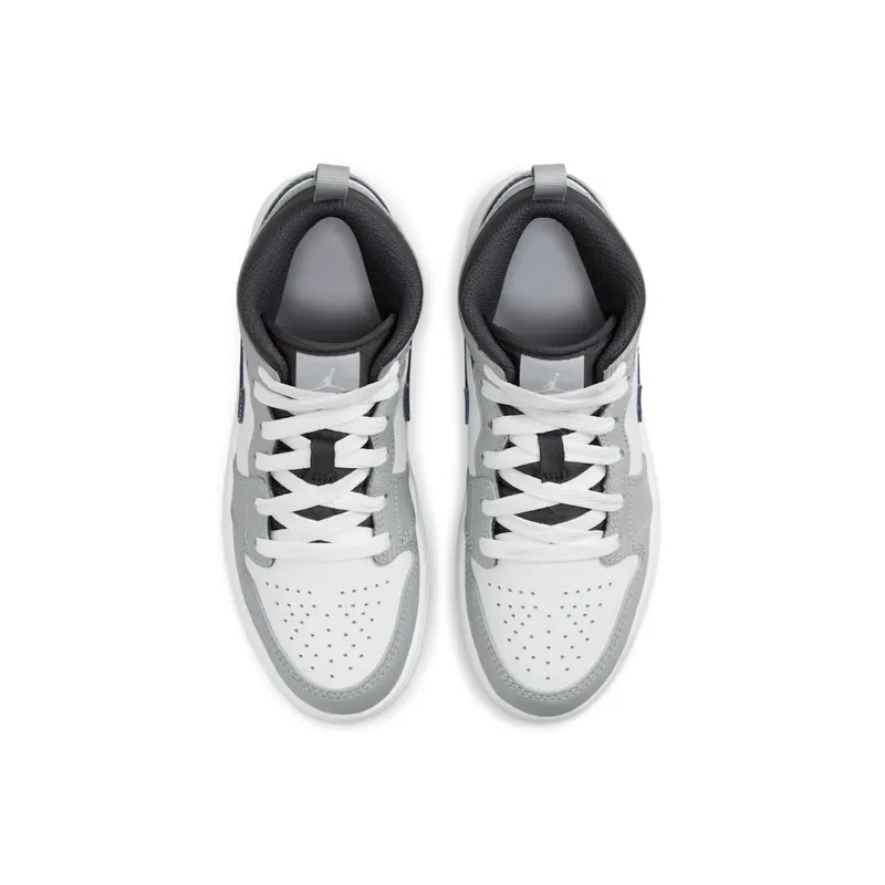 Air Jordan 1 Mid Light Smoke Grey (PS) (640734-078)