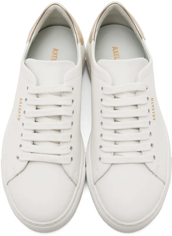 Axel Arigato White & Gold Clean 90 Contrast Sneakers (98730)