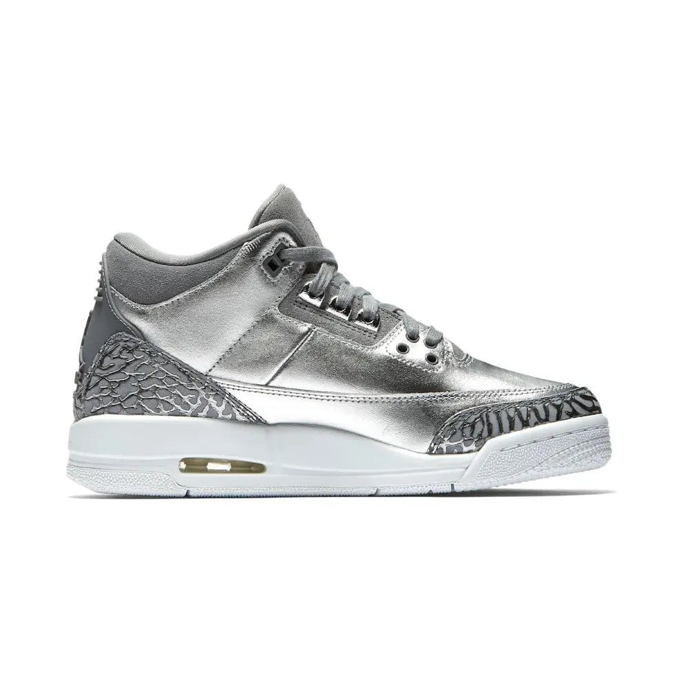 Jordan 3 Retro Premium Heiress Metallic Silver (GS) Metallic Silver/Cool Grey-White (AA1243-020)