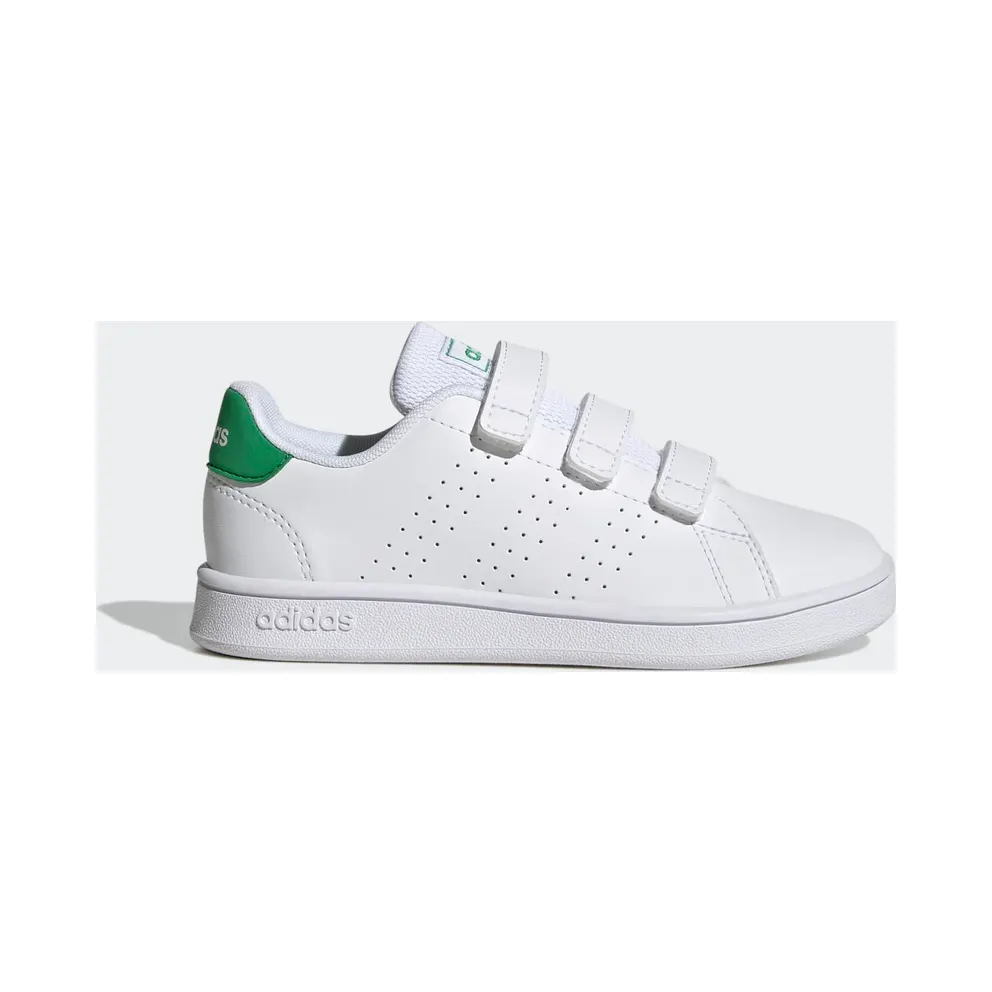 adidas Advantage Court Lifestyle Hook-and-Loop Schuh Cloud White / Green / Core Black (GW6494)