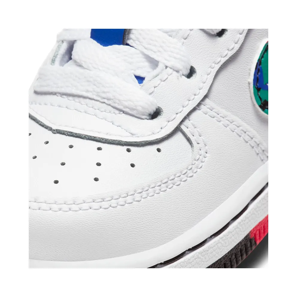 Nike Air Force 1 Low Crayon White Multi (TD) White/Hyper Blue-Neptune Green-Multi-Color (CU4635-100)