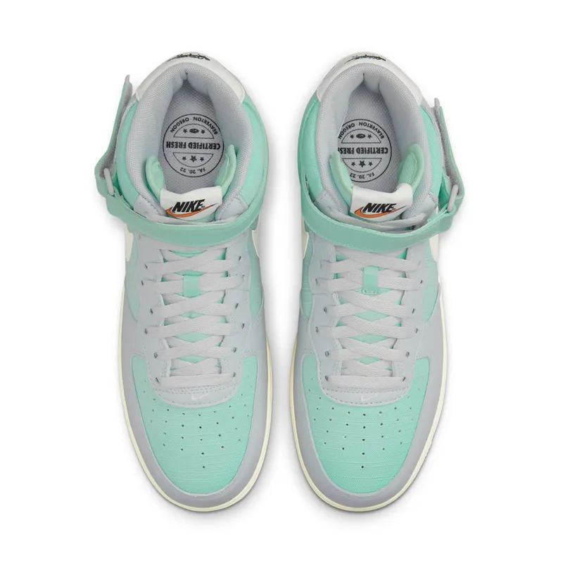 Nike Air Force 1 Mid ’07 LX “Grey Fog Enamel Green” (DQ8766-002)