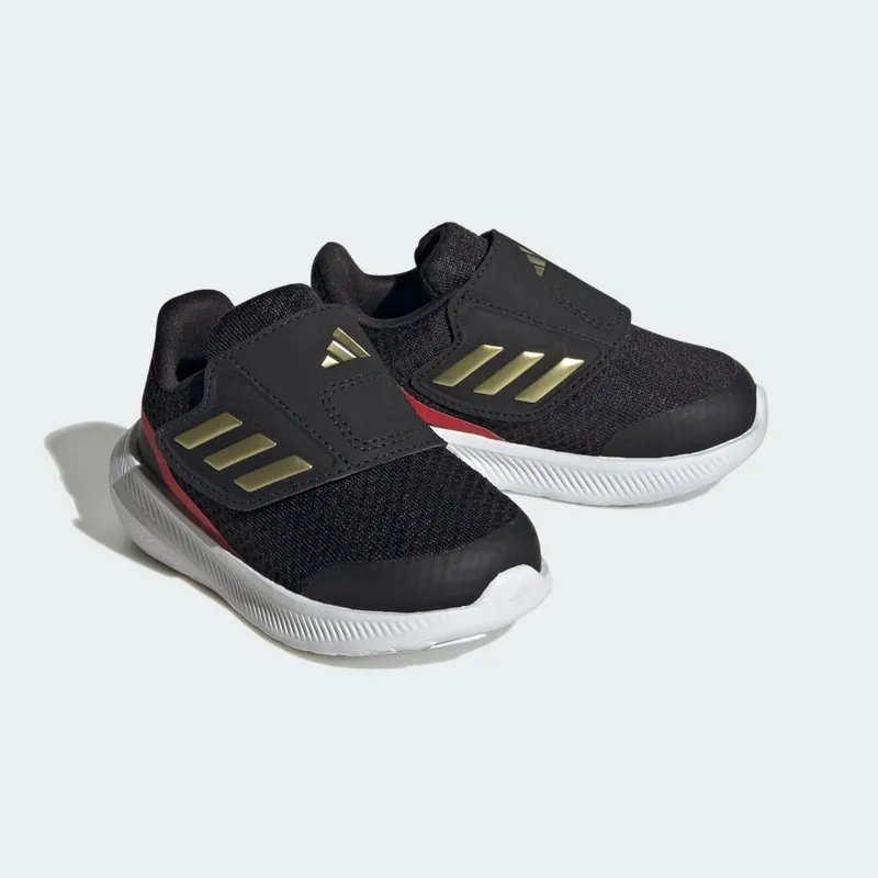 Adidas RunFalcon 3.0 Hook-and-Loop Core Black / Gold Metallic / Better Scarlet (IG5390)