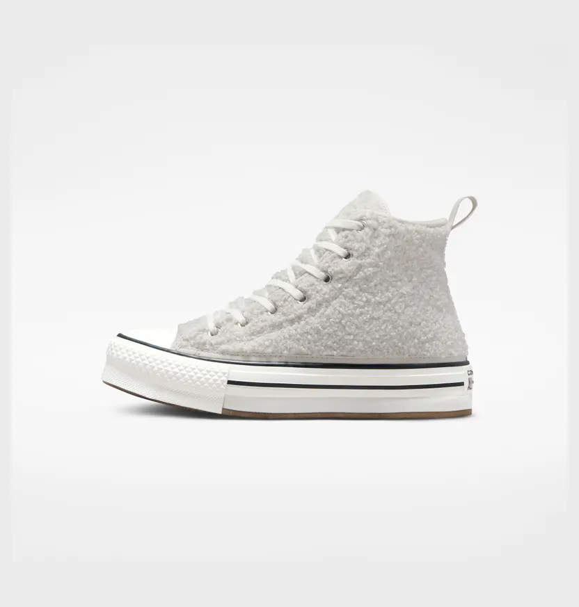 Converse Chuck Taylor All Star EVA Lift Platform Sherpa Light Bone/vintage White/zwart