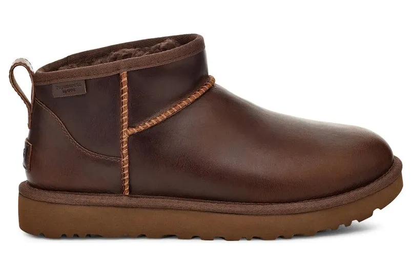 UGG Classic Ultra Mini LTHR Regen Boot Ironwood (1163490-IWD)