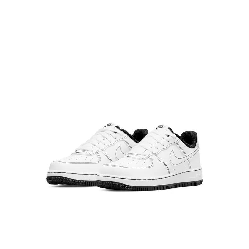 Nike Air Force 1 Low White Black Contrast Stitch (PS) (DC9672-104)