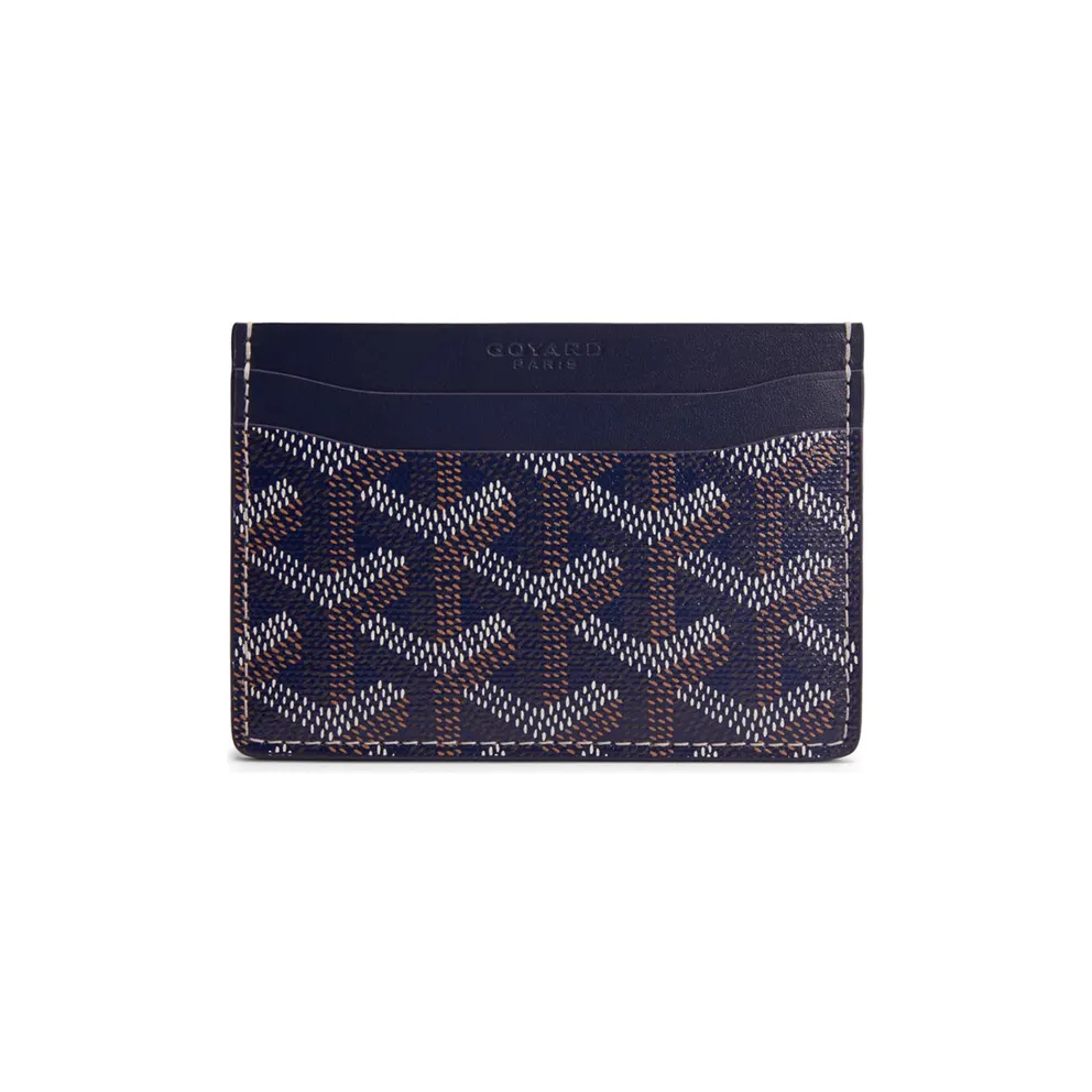 Luxury Saint Sulpice Card Holder Goyardine Navy (TDB)