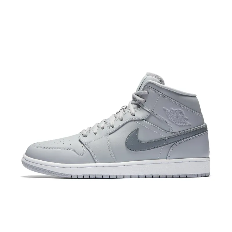 Jordan 1 Retro Mid Wolf Grey Cool Grey Wolf Grey/Cool Grey-White (554724-033)
