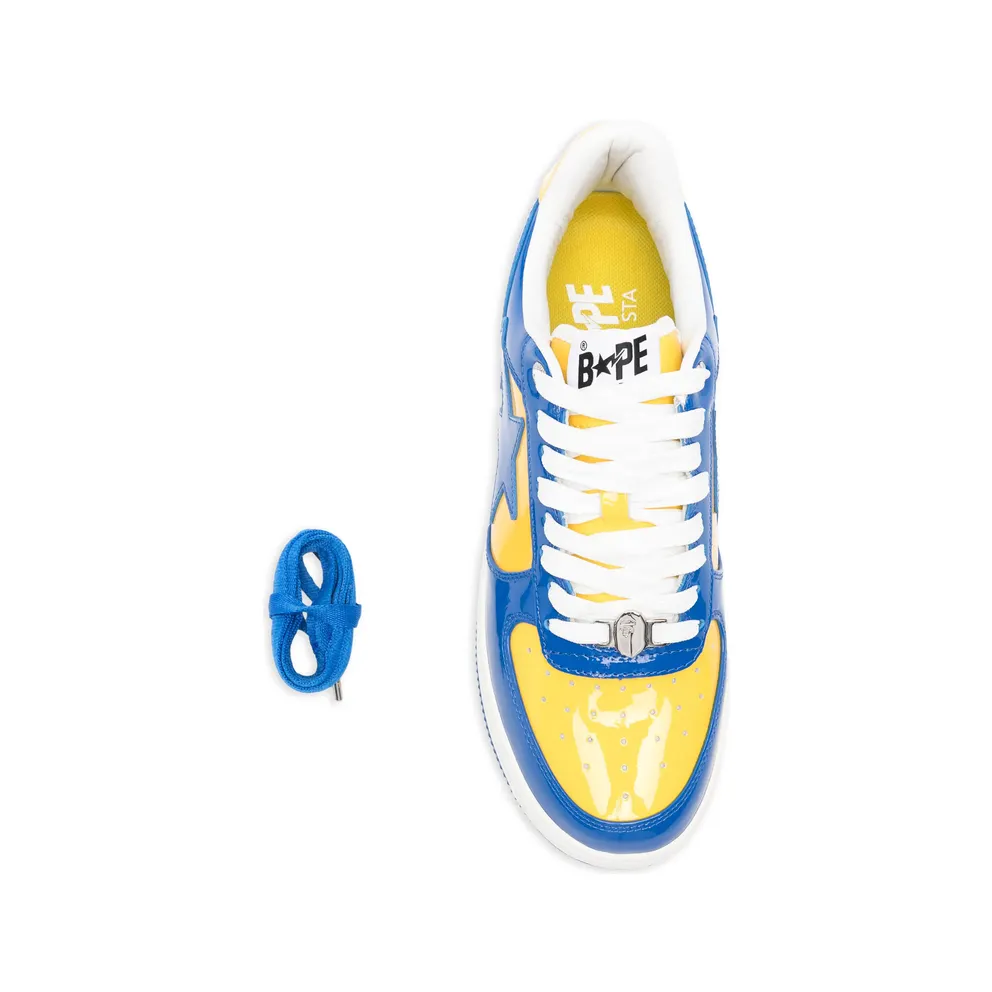 A Bathing Ape Bape Sta Lace-up “Blue/Yellow” (001FWM301325M BLUE)
