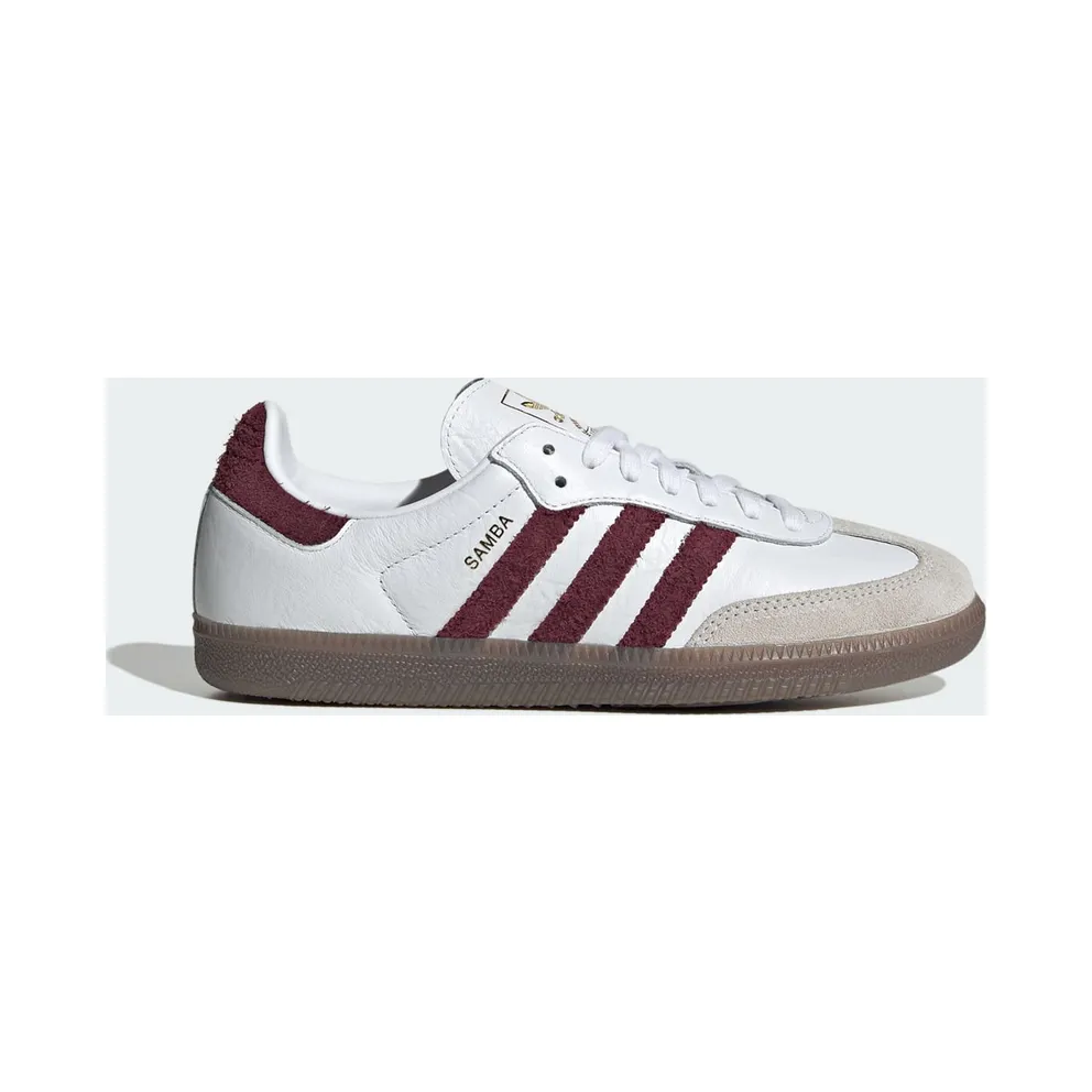 Adidas SAMBA OG Schuhe Cloud White / Maroon / Gum (LA0973)