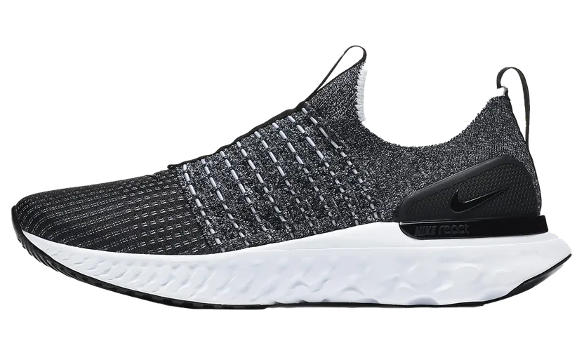 Nike React Phantom Run Flyknit 2 ‘Black Smoke Grey’ Black/White (CJ0277-003)