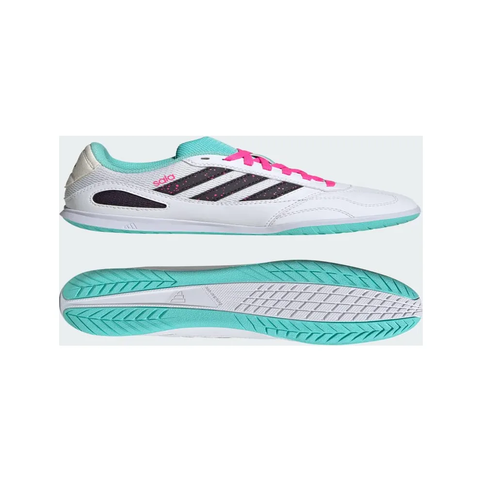 adidas Super Sala Competition 3 Indoor Cloud White Aurora Black Flash Aqua (JR5400)