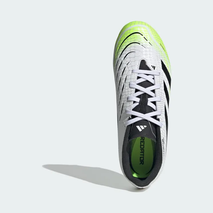 adidas Predator League Firm/multi-ground Boots Kids “Cloud White / Core Black / Lucid Lemon” (JI1125)